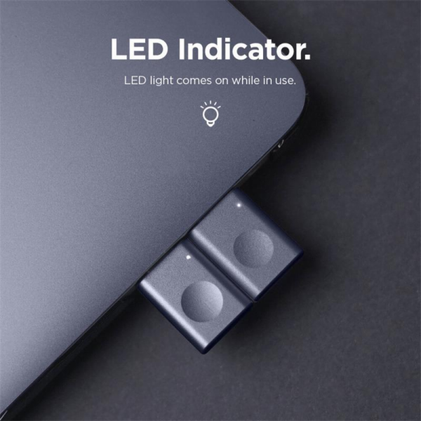 ELAGO Mini USB-C do USB 3.0 Aluminium adaptér s LED - Silver