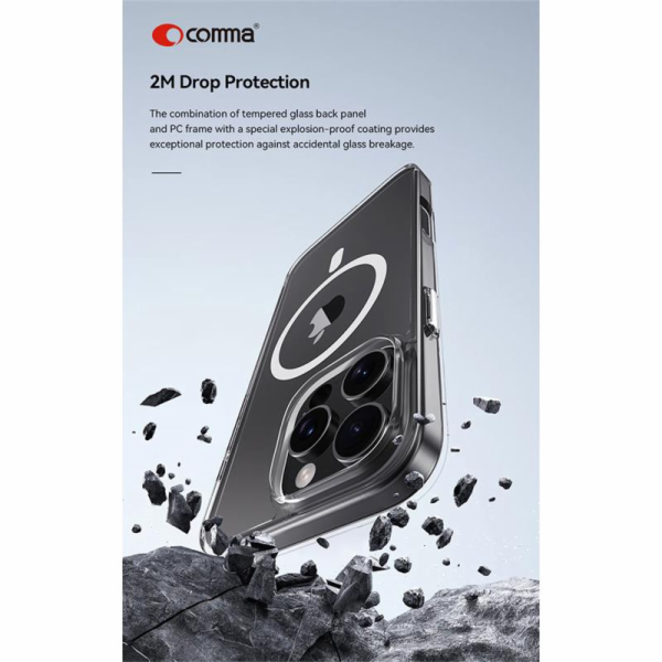 Comma kryt Glass Series Magnetic Case pro iPhone 16 Plus ...
