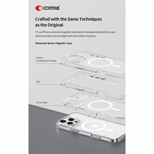 Comma kryt Elemental Series Magnetic Case pro iPhone 16 P...