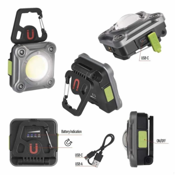 EMOS COB LED nabíjecí pracovní reflektor P4543, 1200lm, 2...