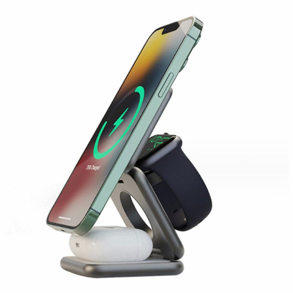 Prodigee Trio Foldable Magnetic 3-in-1 Charging Station -...