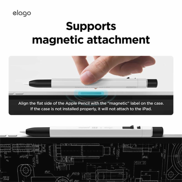 Elago kryt X Monami Case pro Apple Pencil USB-C - White