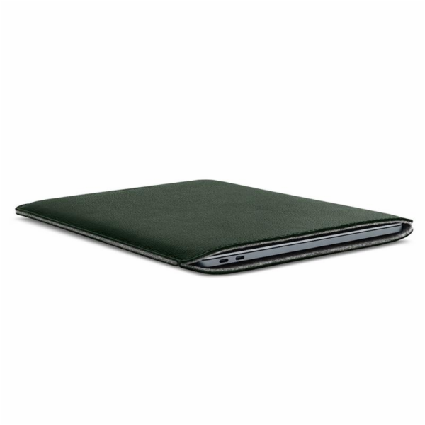 Woolnut Leather Sleeve pro Macbook Pro/Air 13 - Green