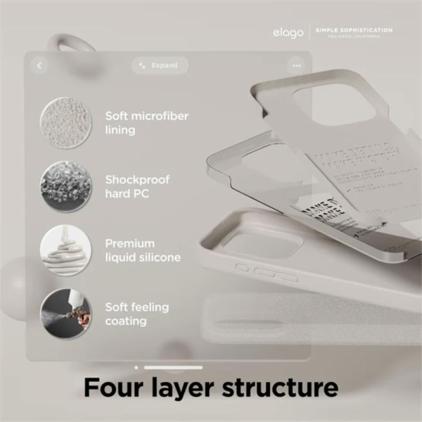 Elago kryt Silicone Case pro iPhone 15 Pro Max - Jean Indigo