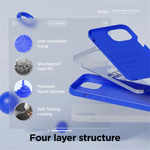 Elago kryt Silicone Case pro iPhone 15 Plus - Gray