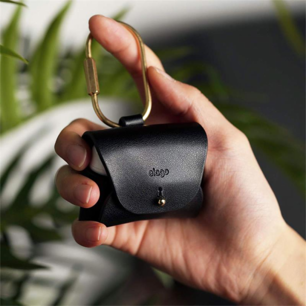 Elago Airpods Pro/Pro 2 Leather Case - Black