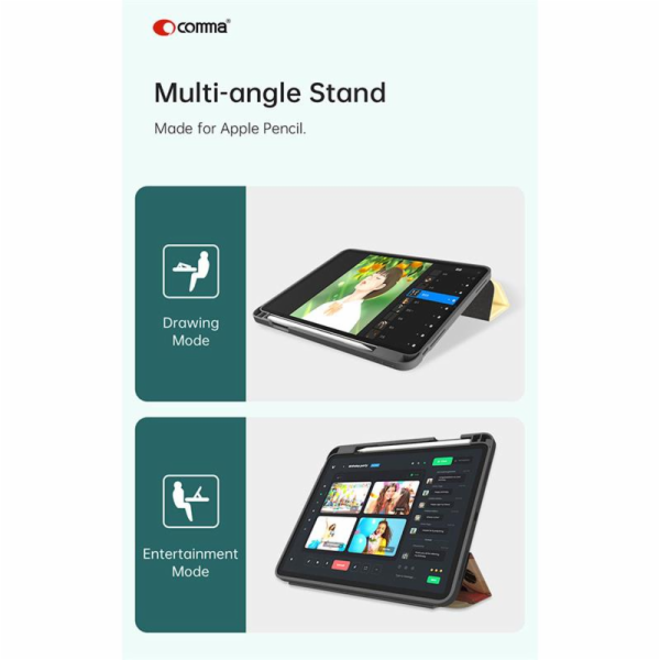 Comma pouzdro Lingos Case with Pencil Slot pro iPad 10-11...