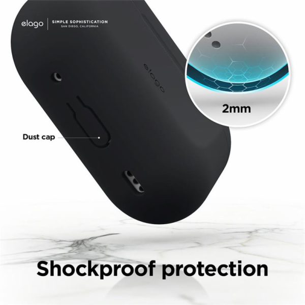 Elago Airpods Pro 2 Silicone Case with Nylon Lanyard - Da...