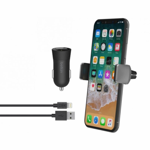 Belkin Travel Charge Kit (nabíječka + držák do auta + lig...