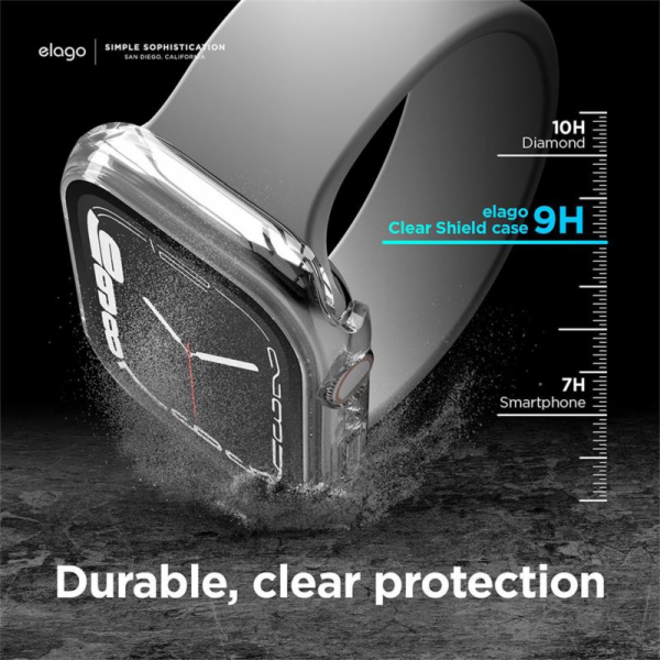 Elago kryt Clear Shield pro Apple Watch 7 41mm - Grey Matte