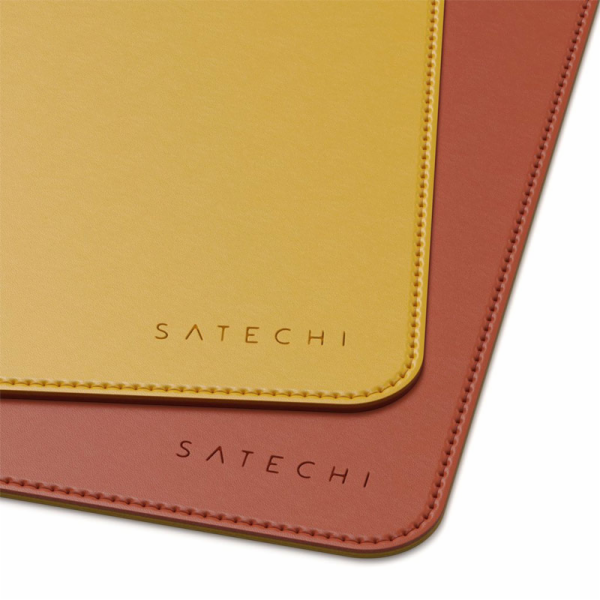 Satechi Eco Leather Dual Sided Deskmate - Yellow/Orange
