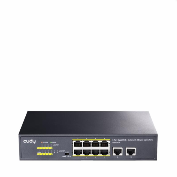 Cudy GS1010P - 8-Port Gigabit PoE+ Switch with 2 Gigabit ...