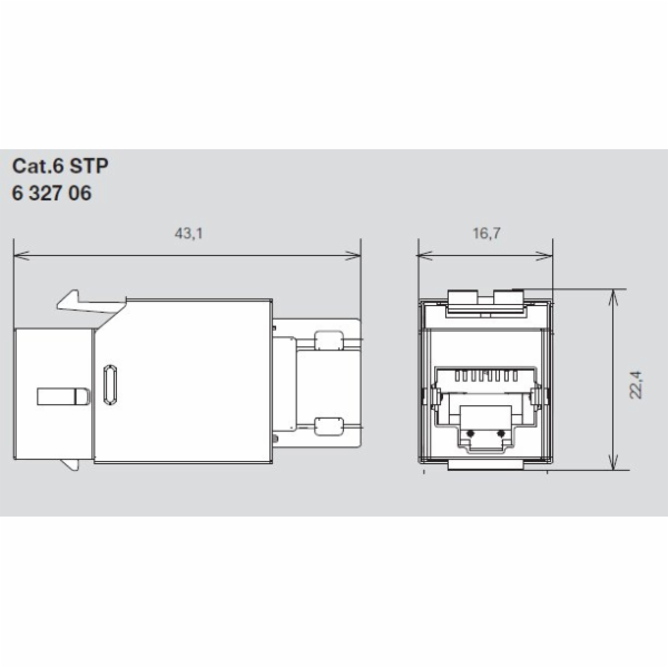 Legrand LINKEO Keystone Cat6, stíněný STP, 180st svork., ...