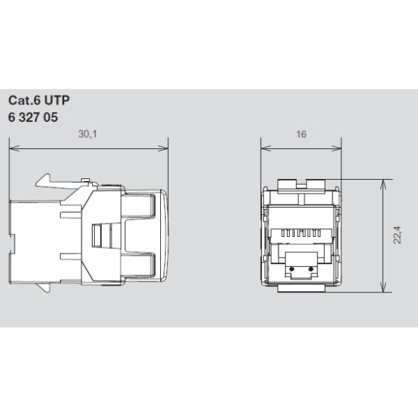 Legrand LINKEO Keystone Cat6, nestíněný UTP, 180st svork....