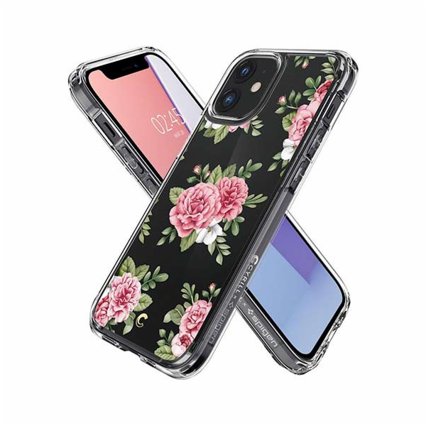 Spigen kryt Cecile pro iPhone 12 mini - Pink Floral