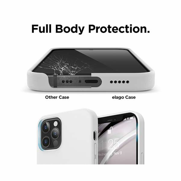Elago kryt Silicone Case pro iPhone 12/12 Pro - White