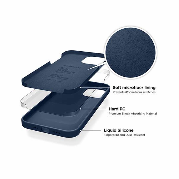 Elago kryt Silicone Case pro iPhone 12/12 Pro - Jean Indigo
