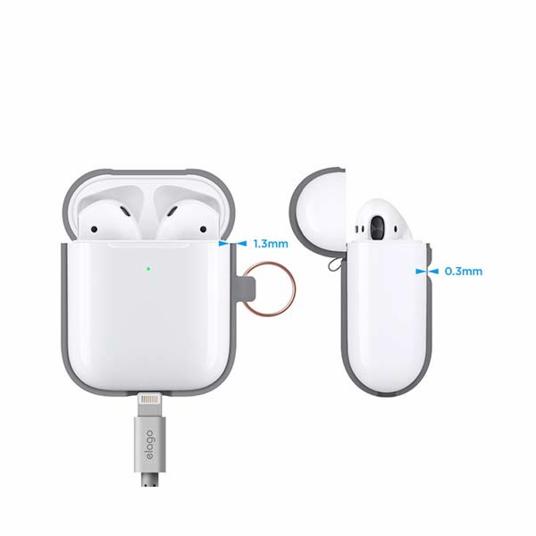 Elago Airpods 2 Silicone Hang Case - Medium Gray