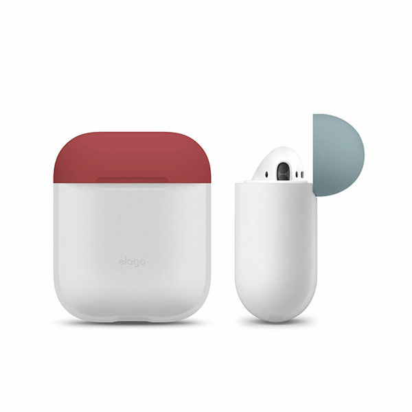 Elago Airpods Silicone Duo Case - NightGlow Blue/Pastel B...
