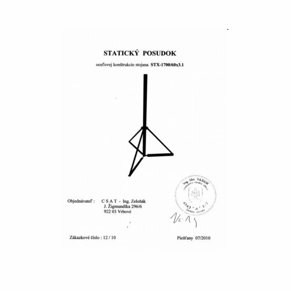 CSAT STX1700, stojan - kovová trojnožka, výška 170cm