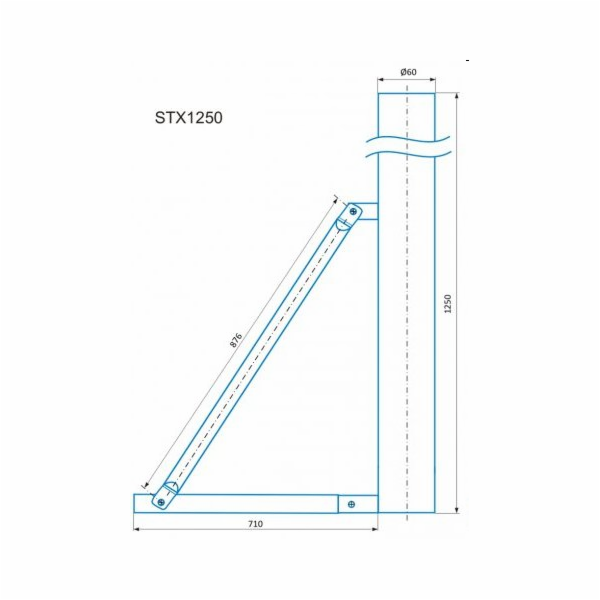 CSAT STX1250, stojan - kovová trojnožka, výška 125cm