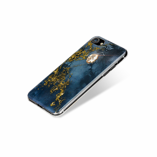 Swarovski kryt Treasure pro iPhone 8 - Onyx/Gold Skull
