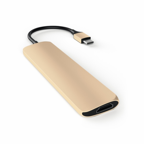 Satechi USB-C Slim Multiport adaptér - Gold Aluminium