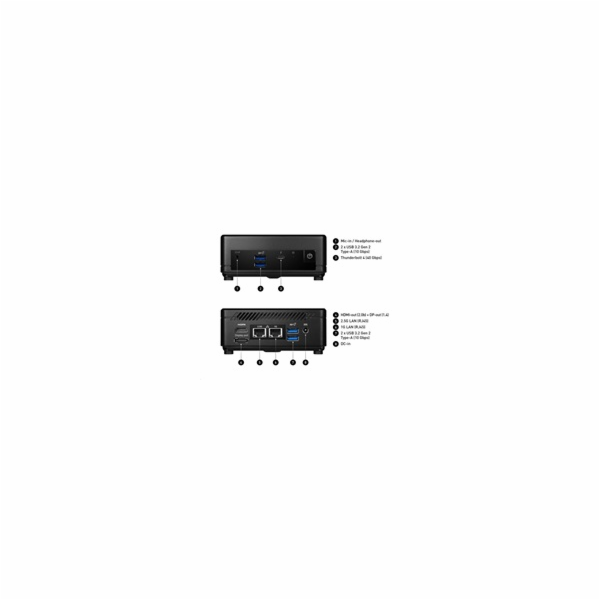 MSI Mini PC Cubi 5 12M-001BEU OS/i7-1255U/WiFi/AX/BT/Černá