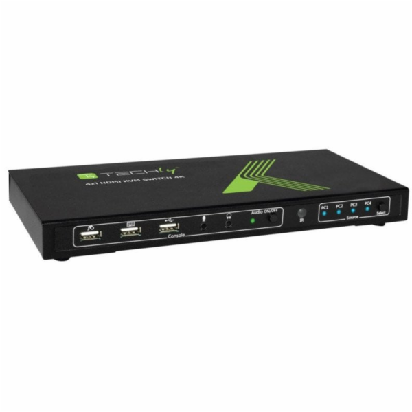 Techly Techly Switch 4 porty HDMI / USB KVM Switch 4x1 se...