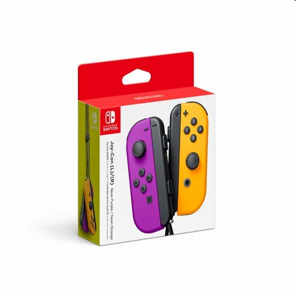 Nintendo Joy-Con Pair, neon purple / neon oranžová