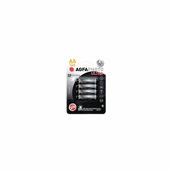 AgfaPhoto Ultra alkalická baterie 1.5V, LR06/AA, 4ks 