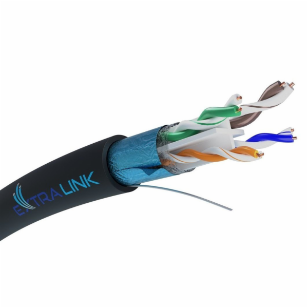 Extralink CAT6 FTP (F/UTP) síťový kabel V2 venkovní krouc...