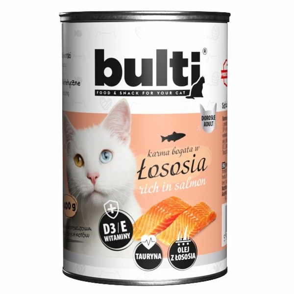 BULTI Rich in salmon - mokré krmivo pro kočky - 400g