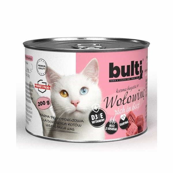 BULTI Rich in beef - mokré krmivo pro kočky - 200g