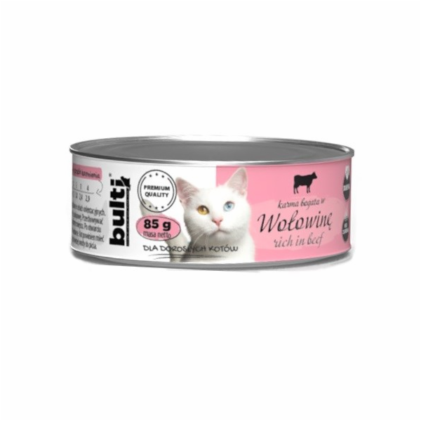 BULTI Rich in beef - mokré krmivo pro kočky - 85g