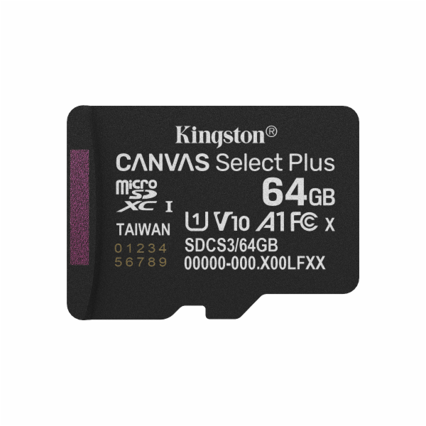 Kingston Technology Canvas Select Plus Gen3 64 GB MicroSD...