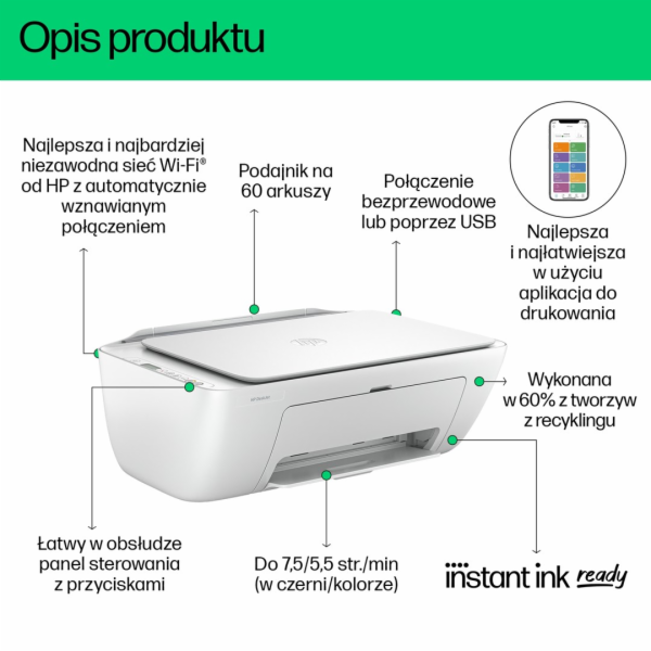 HP DeskJet 2810e Bezdr. př. All-in-One Barva Tiskárna, Ko...