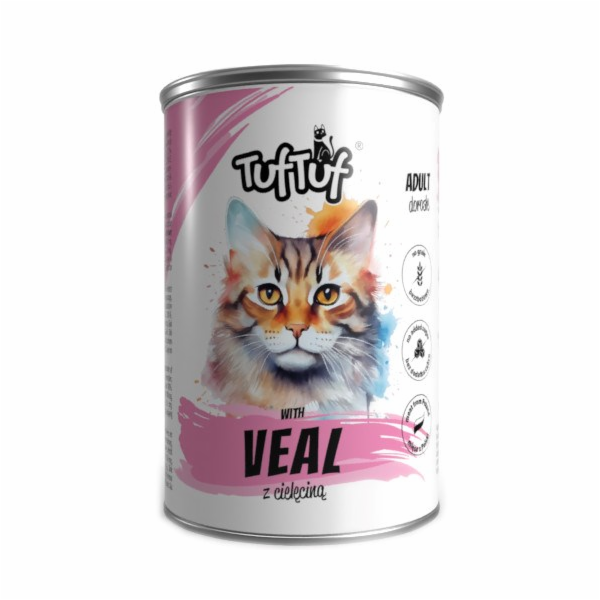 TUF TUF Telecí maso - vlhké krmivo pro kočky - 400g