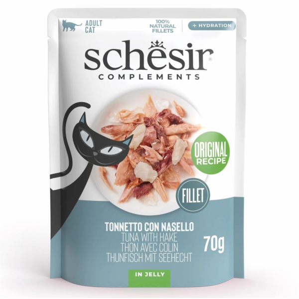 SCHESIR Tuna with hake in jelly - mokré krmivo pro kočky ...