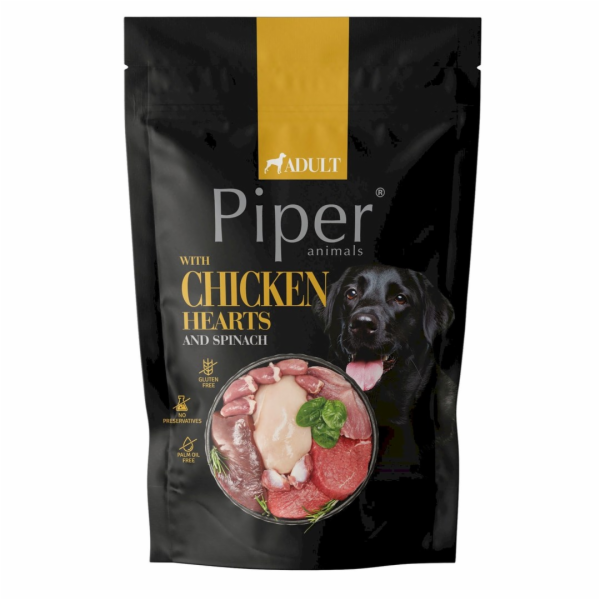 PIPER ANIMALS with chicken hearts and spinach - vlhké krm...