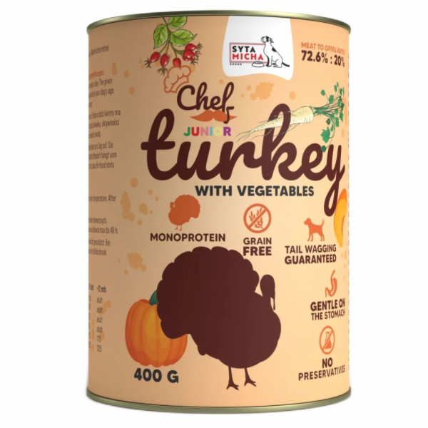 SYTA MICHA Chef Turkey with vegetables Junior - vlhké krm...