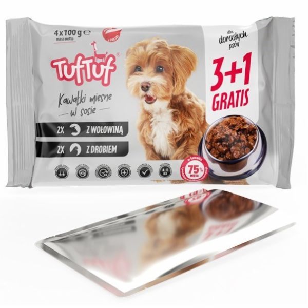TUF TUF 2x with poultry, 2x with beef - vlhké krmivo pro ...