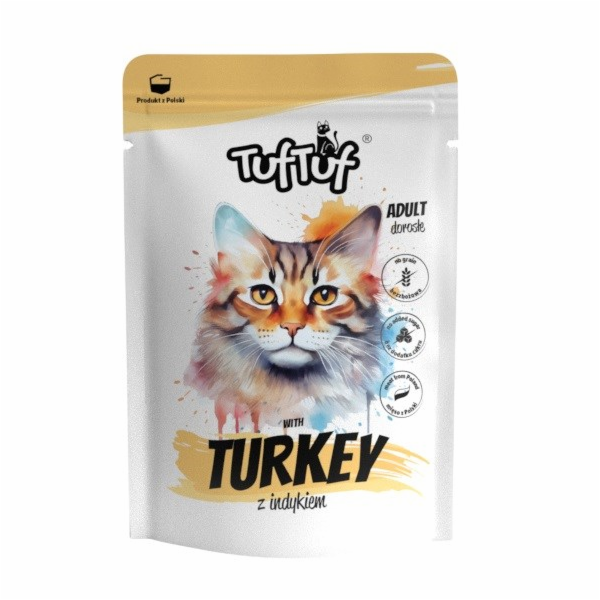 TUF TUF with turkey - mokré krmivo pro kočky - 300g
