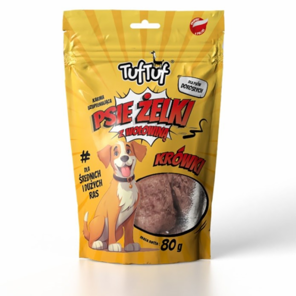 TUF TUF Psie żelki - beef fudge - pamlsek pro psa - 80g