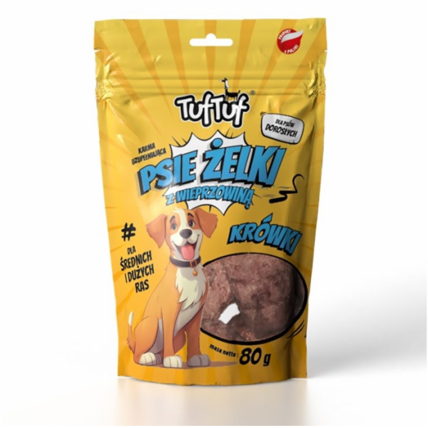 TUF TUF Psie żelki - pork fudge - pamlsek pro psa - 80g