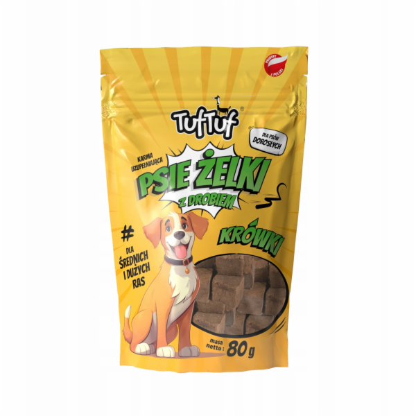TUF TUF Psie żelki - poultry fudge - pamlsek pro psa - 80g