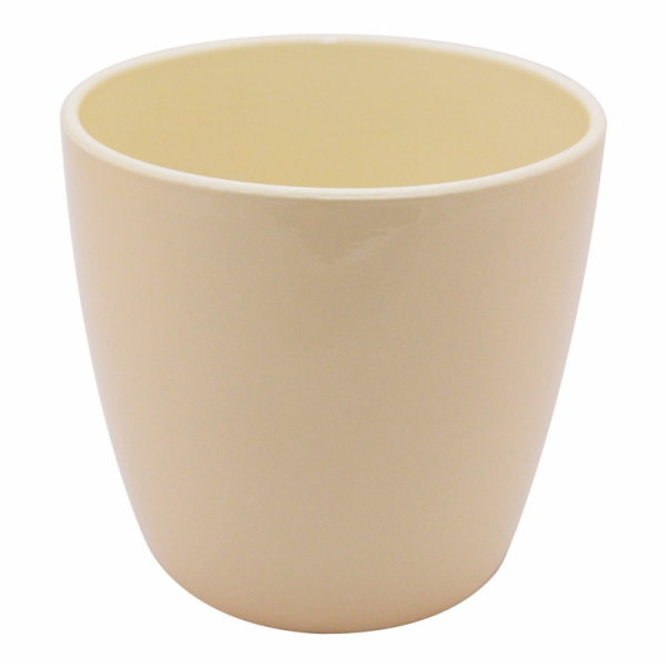 Květináč Domoletti Emi, keramický, O 18 cm, žlutý