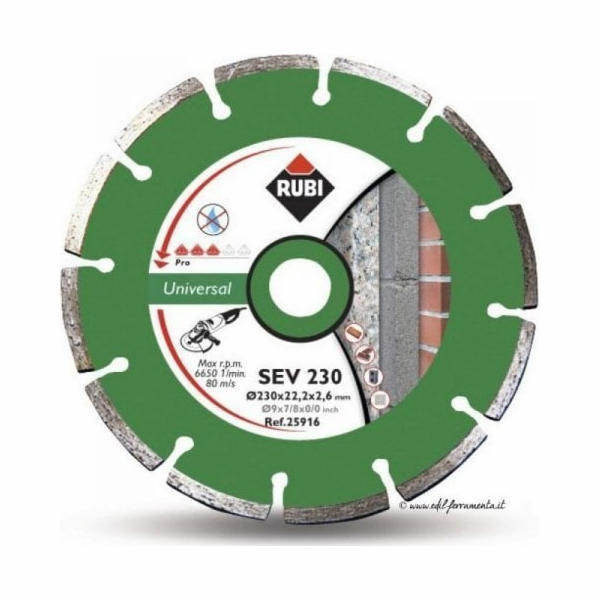 Diamantový segmentový řezný kotouč Rubi 25916