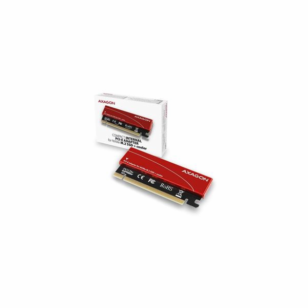 AXAGON PCEM2-S, PCIe x16 - M.2 NVMe M-key slot adaptér, k...
