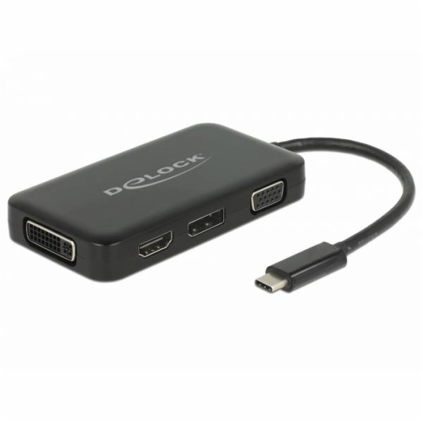 DeLOCK USB adaptér, zástrčka USB-C > zásuvka VGA + HDMI +...